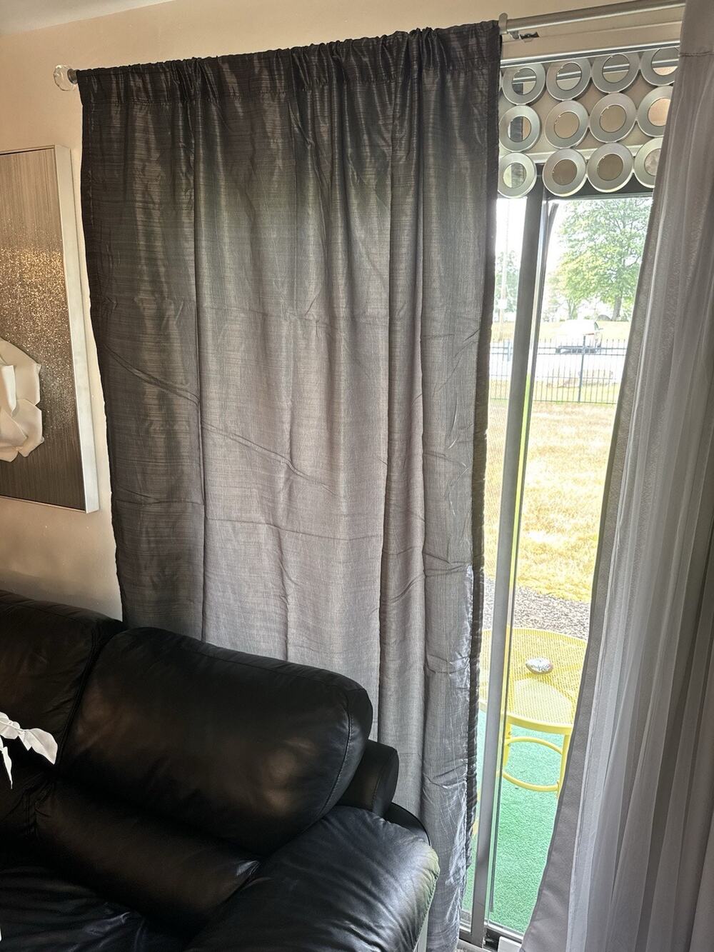 Set of 2 Beartistic Gray Curtains Panels Simple Chic Cozy Grey MidCentury Modern